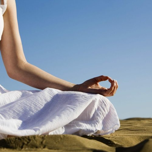 Young woman relaxing on the beach